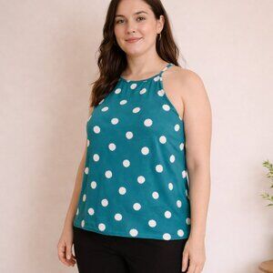 Perch by Blu Pepper Blue Embroidered Sleeveless Top NWT Size 1XL